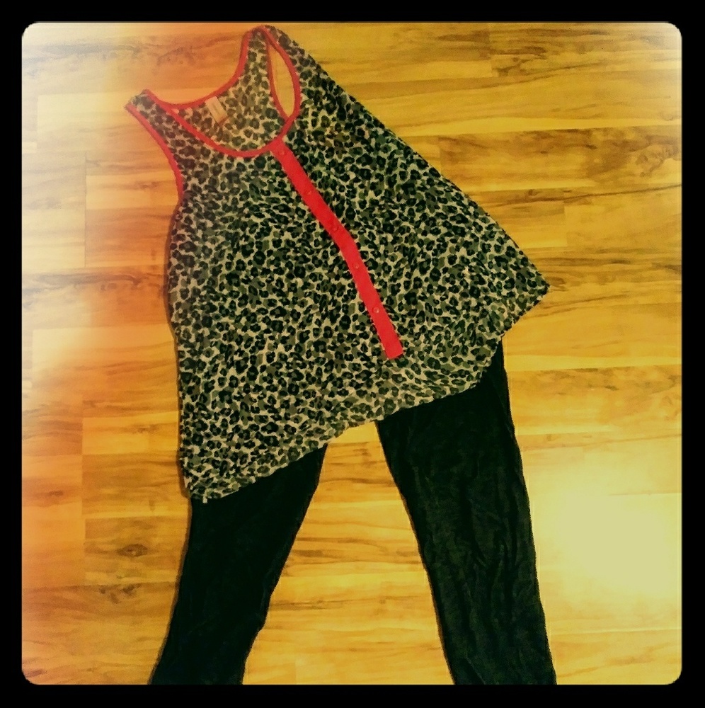 Sheer Cheetah Print Tank